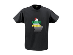 T-Shirt "Qualitéit aus dem Norden" in schwarz S